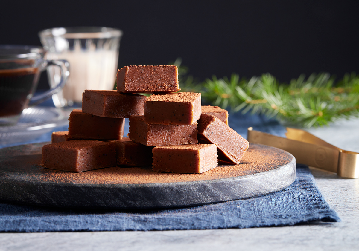 Mjölkchokladfudge med Amarula och kaffe