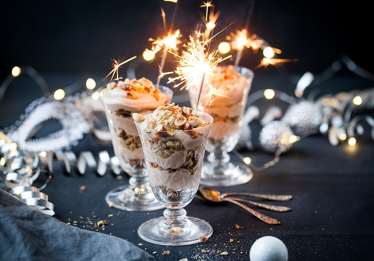 Sprakande chokladdessert med biscotti