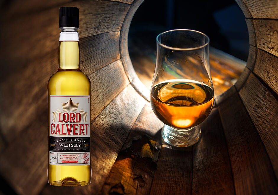 Lord calvert med whiskyglas