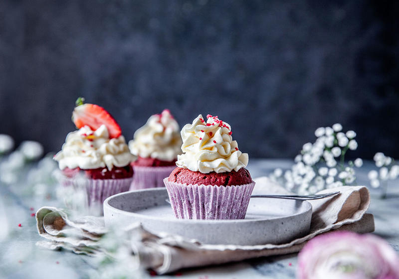 Red Velvet Cupcakes med krämig frosting