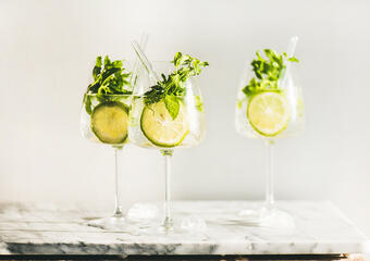 Tre glas Sparkling Mojito